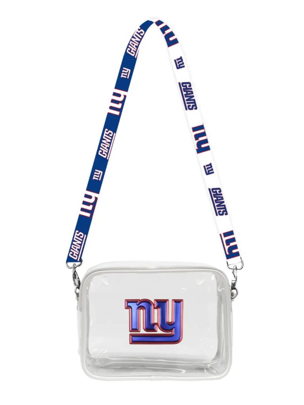 New York Giants Clear Crossbody Bag with Team Logo Strap